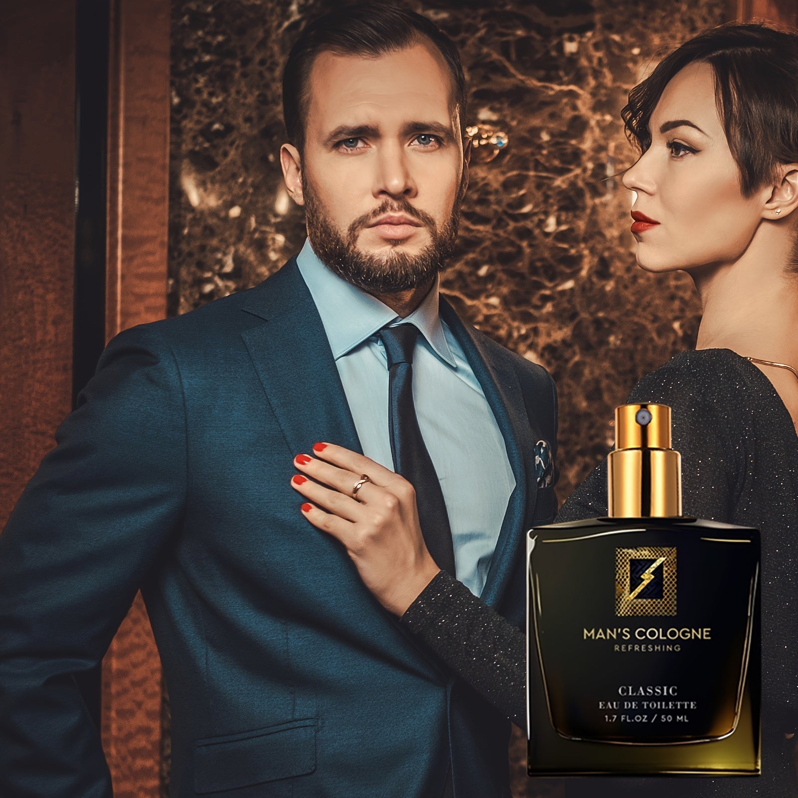 SHOWLU FASHION STORE Pheromone Cologne for Men bottle with sleek design and fresh scent, displayed on a neutral background.