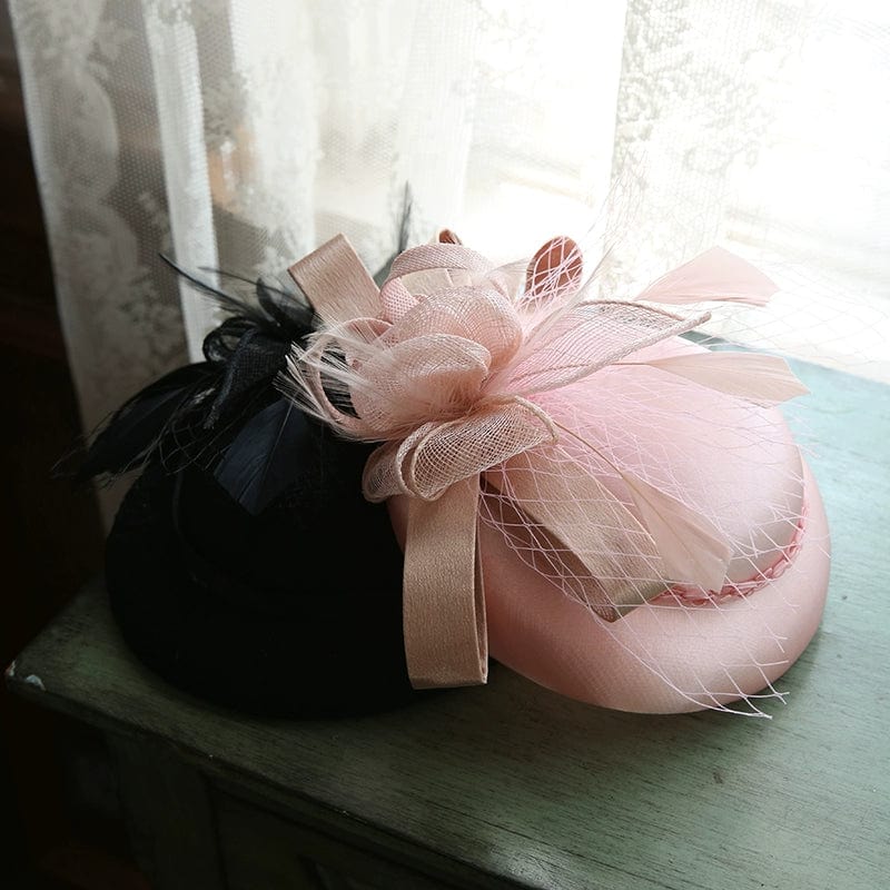 Elegant floral dome topper hat by Showlu Fashion, featuring a cheongsam-inspired design for formal occasions.