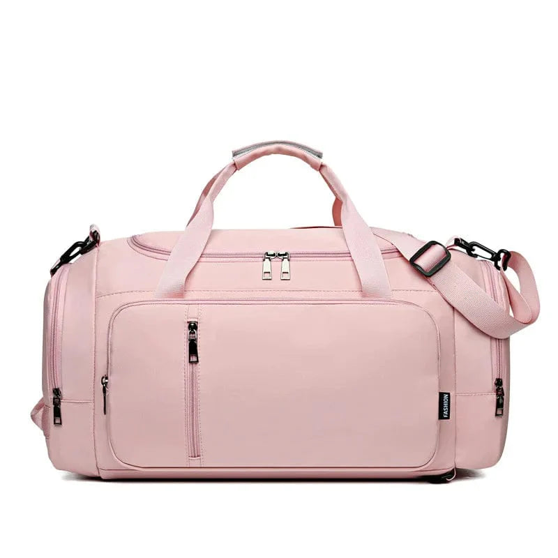 Showlu Fashion Store large gym bag with shoe compartment and wet pocket, ideal for fitness, travel, and sports activities.