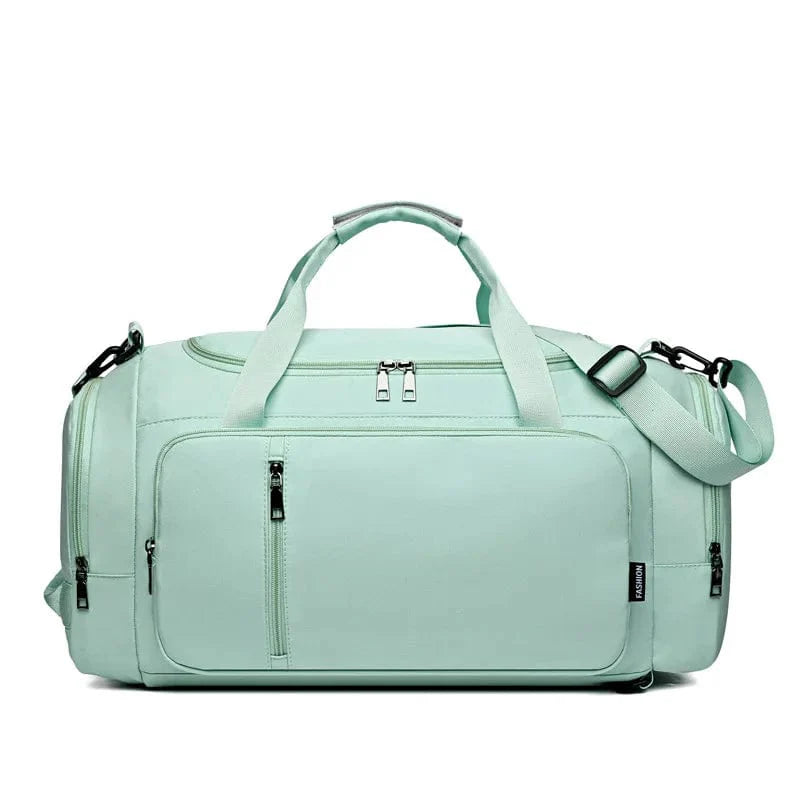 SHOWLU FASHION STORE large fitness gym bag with shoe compartment, wet pocket, adjustable shoulder strap, suitable for sports and travel.