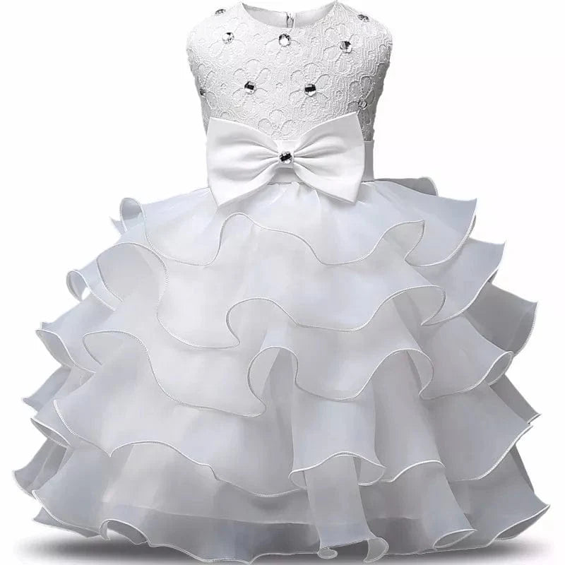 Showlu Fashion Flower Girl Dress in lace ball gown style for weddings, parties, and special occasions for girls aged 3-8 years.