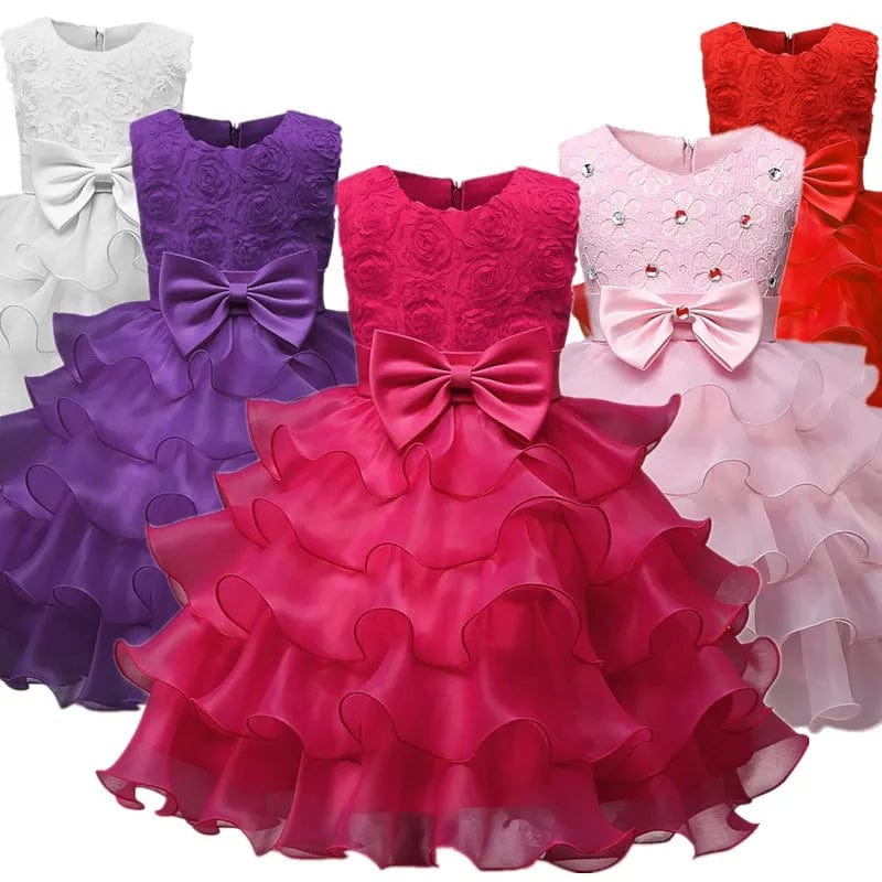 Showlu Fashion Flower Girl Dress in lace ball gown style, perfect for weddings, parties, and special occasions for young girls.