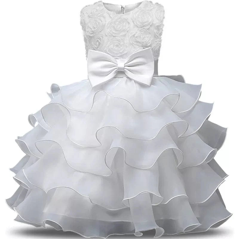 Showlu Fashion Flower Girl Dress for wedding and party, lace ball gown for girls aged 3-8, perfect for special occasions.