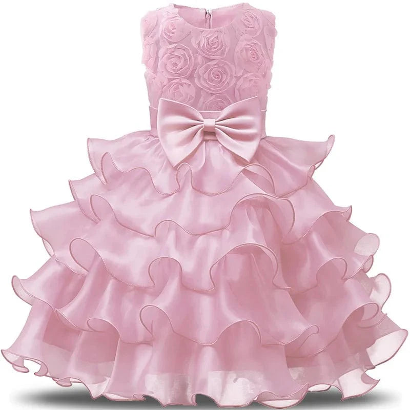 Showlu Fashion Flower Girl Dress in lace ball gown style, perfect for weddings, parties, and special occasions for young girls.