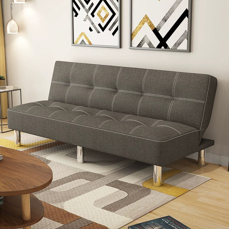 Modern Mansfield foldable leather sofa bed by SHOWLU FASHION STORE, featuring pine wood frame, suitable for small apartments and multifunctional use.