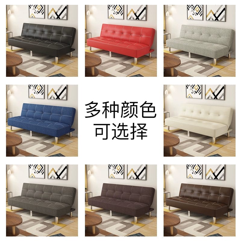 Mansfield foldable leather sofa bed by SHOWLU FASHION STORE, modern pine wood frame, versatile for small apartments and living rooms.