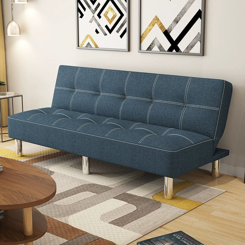 Modern Mansfield foldable leather sofa bed by SHOWLU FASHION STORE, versatile for small apartments, with pine wood frame and dual-use design.