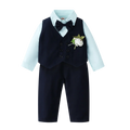 Kabeier Boys formal wedding suit by Showlu Fashion, 5-piece cotton vest and pants set for toddlers aged 1-6 years, autumn kids attire
