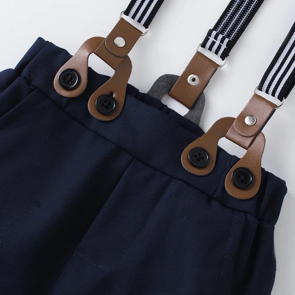 Formal Wedding Outfit for Toddler Solid Vest Gentlemen Suit Corsage Flower Boy Costume Handsome 1 - 6Y Children Kid Autumn Clothes - SHOWLU FASHION STORE