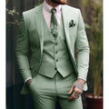 Kromoc Men's 3-Piece Slim Fit Wool Suit by SHOWLU FASHION STORE, featuring a formal tuxedo with jacket, vest, and pants.