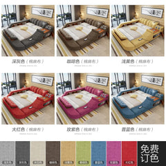 Foshan New environmentally friendly massage multifunctional tatami fabric bed, bed room furniture - SHOWLU FASHION STORE