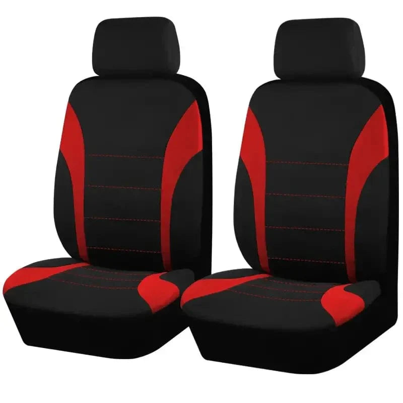 Showlu Universal Cotton Car Seat Covers for SUV and van, front and rear, providing all-season protection with durable polyester fabric.