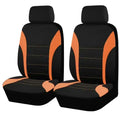 Showlu universal cotton car seat covers for SUV and van, front and rear, made of polyester fabric for all-season protection.