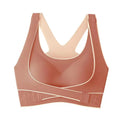 Ailanmeidie seamless front buckle bra by Showlu Fashion, wire-free, lightweight sports underwear with adjustable fit and smooth design.