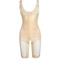 Showlu Fashion Gleeful Lotus full-body shapewear on a woman, seamless firm control bodysuit with tummy and waist shaping.