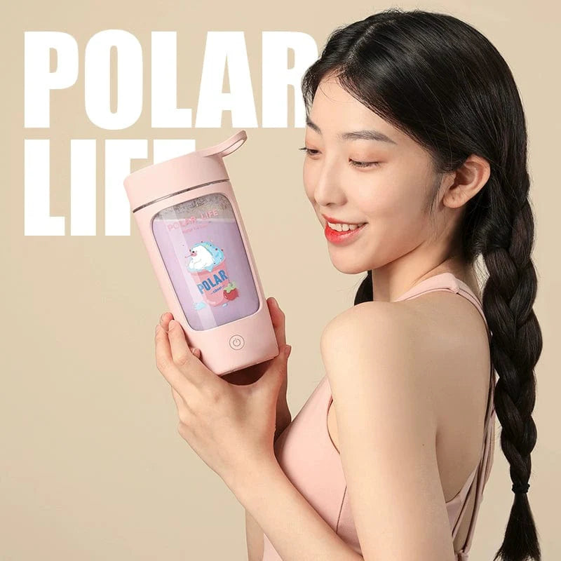 EQURA Electric Mixing Cup by SHOWLU FASHION STORE, Tritan protein shake and coffee bottle with automatic mixing and charging features.