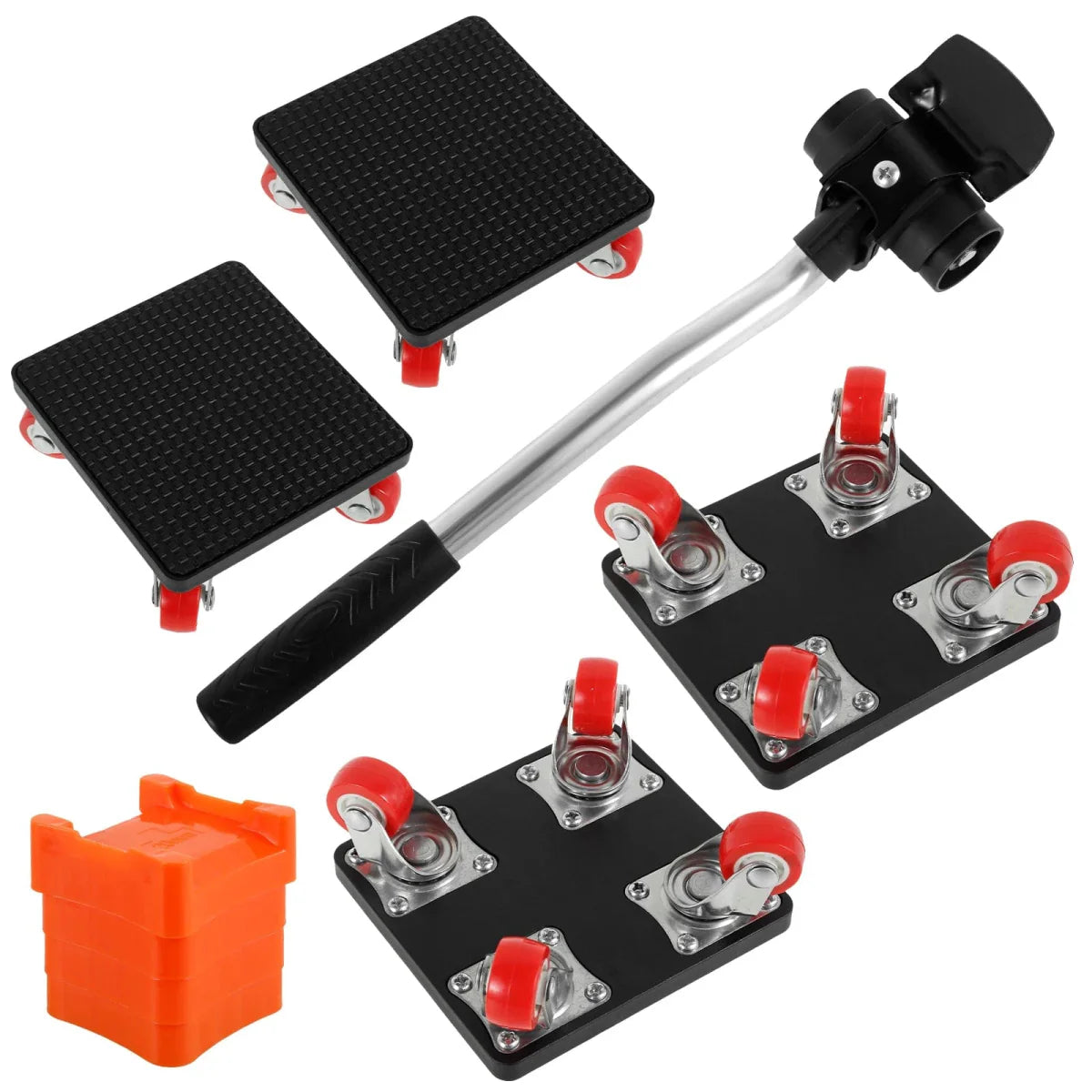 SHOWLU Heavy Duty Furniture Mover Tool Set with 880LBS capacity showing a 360° rotatable lifter for easy furniture transport.