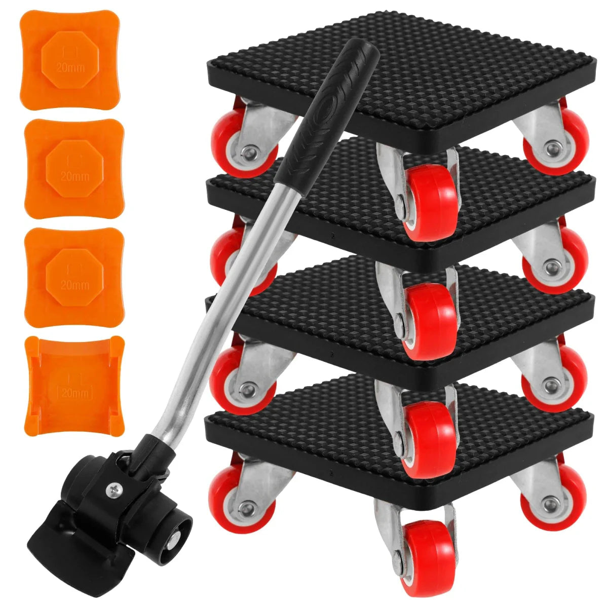 SHOWLU Heavy Duty Furniture Mover Tool Set with 880LBS capacity and 360° rotatable lifter for easy furniture transport.
