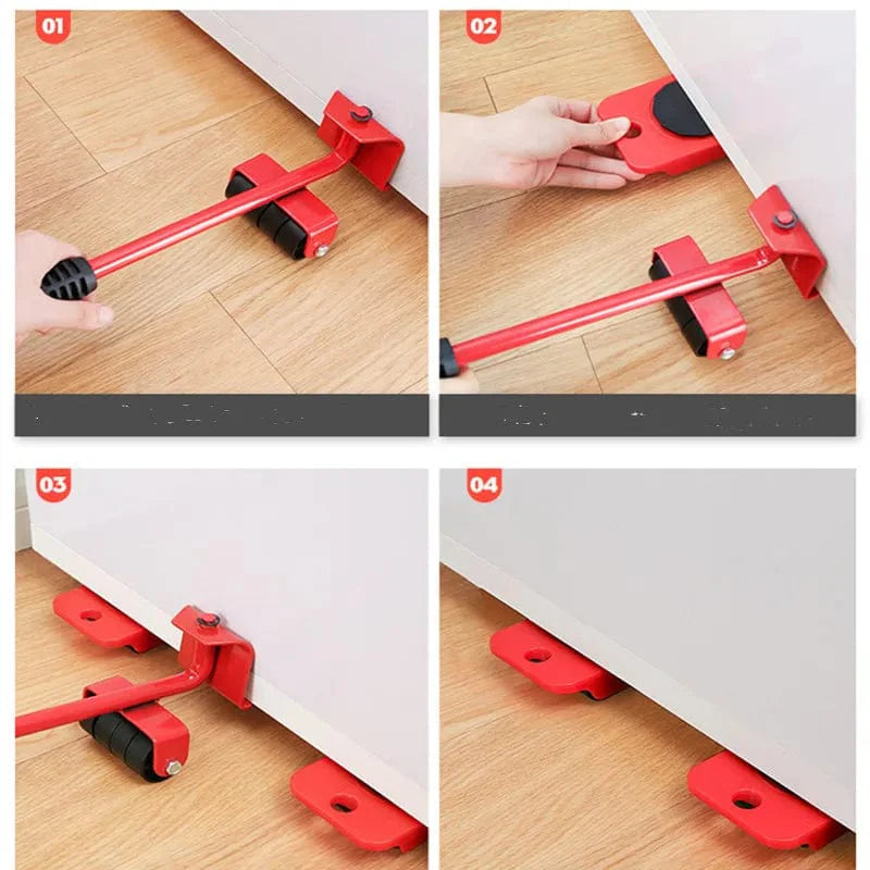 SHOWLU Heavy Duty Furniture Moving Roller Set with wheels, designed for lifting and transporting heavy furniture up to 300kg.
