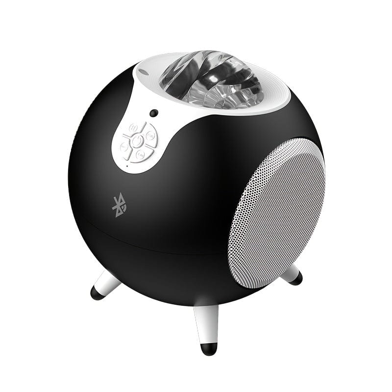 Doba Galaxy Star Projector with white noise sound machine, Bluetooth speaker, remote, and night light for bedroom decor.