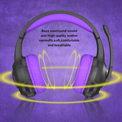 Gaming Overear Headset Headphones with Noise Cancelling Microphone Mic.Volume Control Bass Surround Video Game for PC PS4 PS5 - SHOWLU FASHION STORE