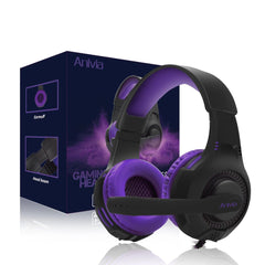 Gaming Overear Headset Headphones with Noise Cancelling Microphone Mic.Volume Control Bass Surround Video Game for PC PS4 PS5 - SHOWLU FASHION STORE