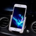 SHOWLU FASHION STORE VIKEFON Glitter Car Phone Holder with rhinestones, adjustable gravity air vent mount for GPS and mobile phones.