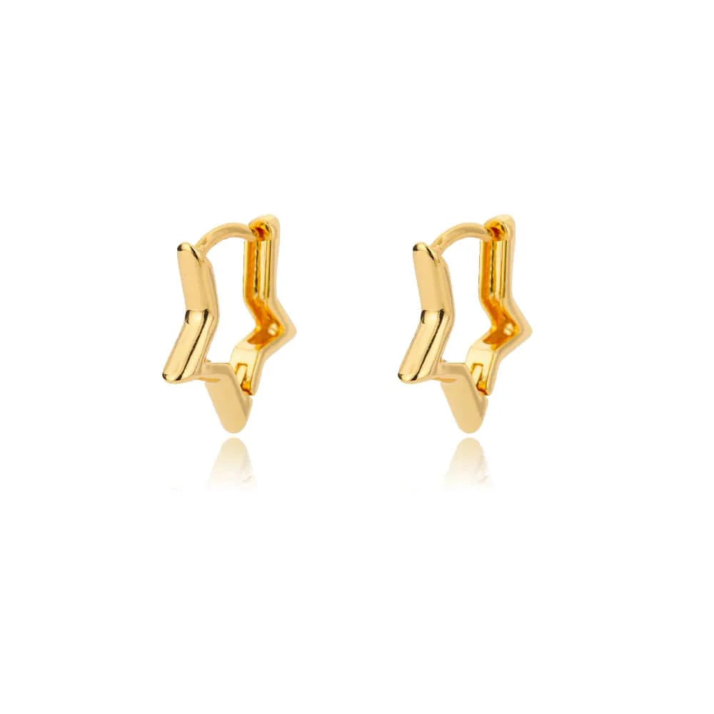 Gold stainless steel heart-shaped zircon stud earrings for women, delicate hoops perfect for wedding or party jewelry.
