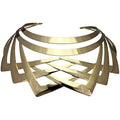Gothic alloy choker necklace by Showlu Fashion with geometric punk design, short collar style, statement jewelry for women.