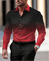 Gradient Men's Clothing Soft and Comfortable Men's Shirt Summer Hawaiian Shirt High Quality Men's Clothing Fashion Button Design - SHOWLU FASHION STORE