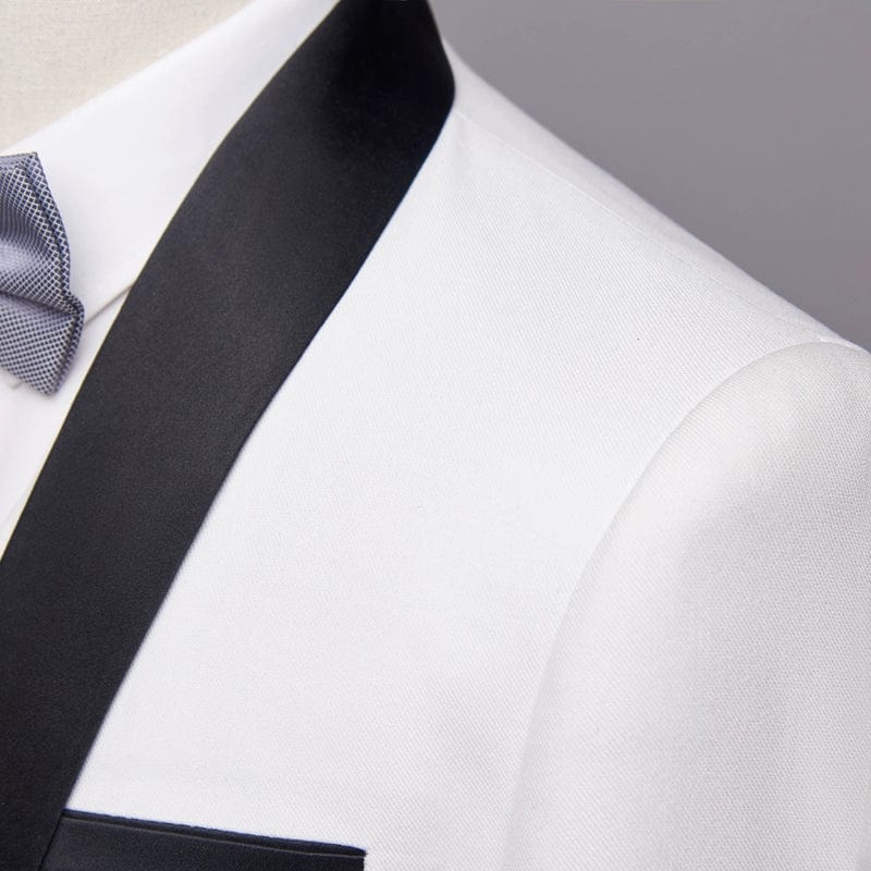 Showlu Fashion men's green formal dinner suit with fruit collar, tailored for elegant stage or evening events.