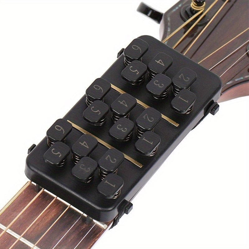 SHOWLU Guitar Chord Trainer system for 38-41 inch folk guitars with chord chart and learning aid for easy chord practice.