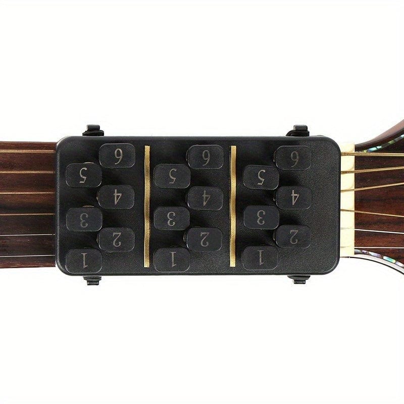 SHOWLU Guitar Chord Trainer for 38-41 inch folk guitars with chord chart and learning system for easy guitar practice and skill development.
