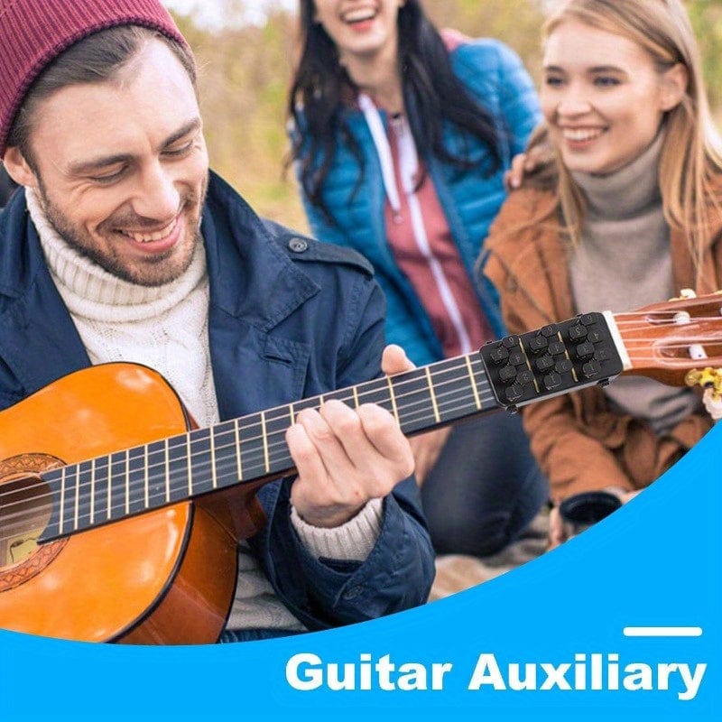 SHOWLU Guitar Chord Trainer for 38-41 inch folk guitars, learning system with chord chart and assist device for guitar practice