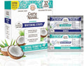 GuruNanda teeth whitening strips for sensitive teeth, showing the enamel-safe strips with non-slip dry strip technology for effective whitening.