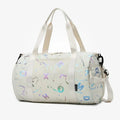 Scione Graffiti Print Gym Bag by Showlu Fashion Store, waterproof duffel with shoe pocket, suitable for travel, gym, and sports.