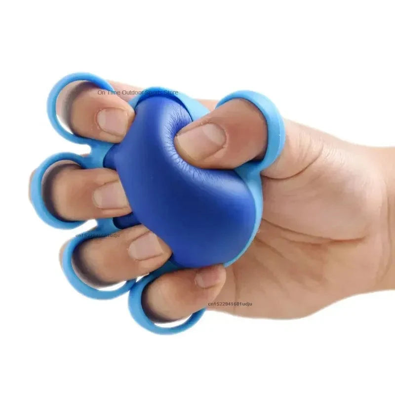 Moonbiffy Hand Therapy Grip Ball for finger strength, rehabilitation, muscle recovery, and fitness exercises.