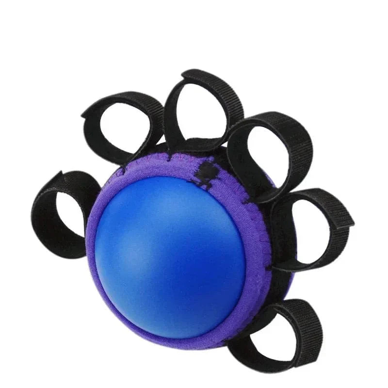 Moonbiffy Hand Therapy Grip Ball for finger strength, rehabilitation, and muscle recovery, used for arm and hand exercise.