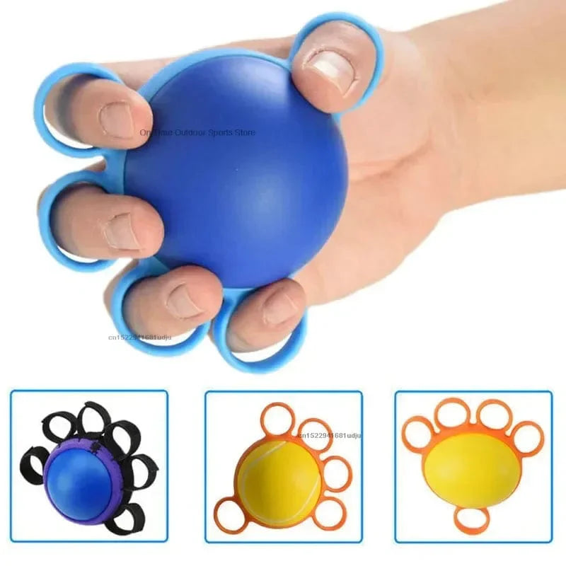 Moonbiffy Hand Therapy Grip Ball from SHOWLU FASHION STORE, used for finger strength, rehabilitation, and muscle recovery exercises.