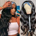 SHOWLU FASHION STORE KEILANTRA Body Wave Headband Wig with 180% density Brazilian Remy human hair for black women