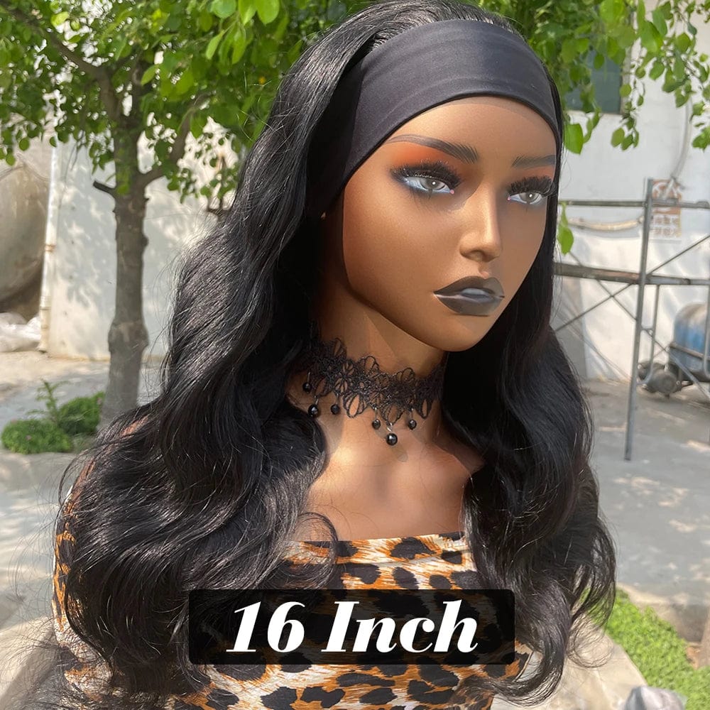KEILANTRA Body Wave Headband Wig by SHOWLU FASHION STORE, 180% density Brazilian Remy human hair for Black women.