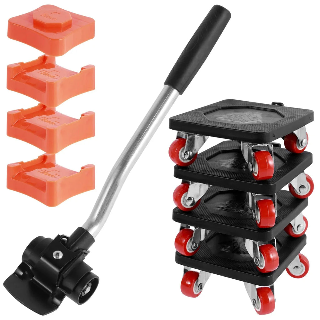 SHOWLU Heavy Duty Furniture Lifter Tool Kit with rollers, capable of lifting up to 880 pounds for moving large furniture.