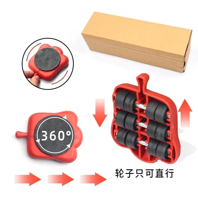 Showlu Fashion Store heavy-duty furniture lifter and mover set with 4 rollers for lifting and transporting heavy furniture easily.