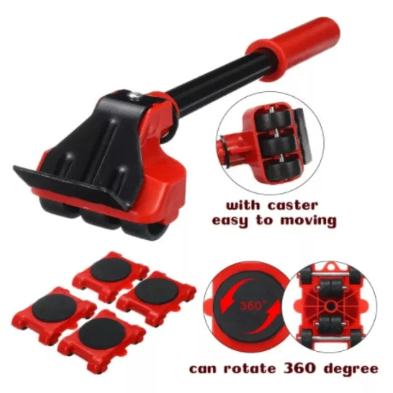 Showlu Fashion Store heavy-duty furniture lifter and mover set with four rollers for lifting and transporting heavy furniture safely.