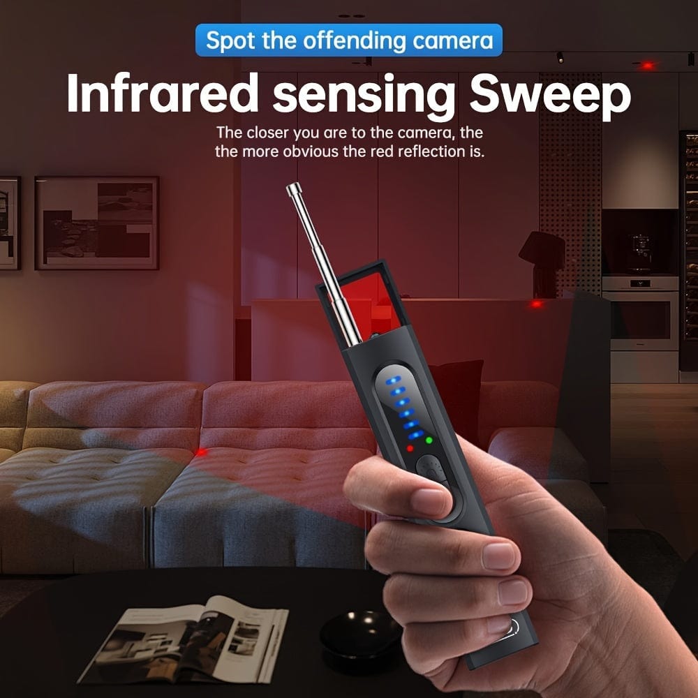 Showlu Fashion Store XO Hidden Camera Detector and GPS tracker device for detecting wireless eavesdropping in car, bathroom, or office.