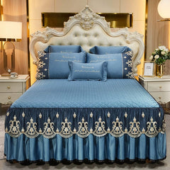 High - End Non Slip Three - Piece Tencel Thickened Quilted Bed Sheet - SHOWLU FASHION STORE