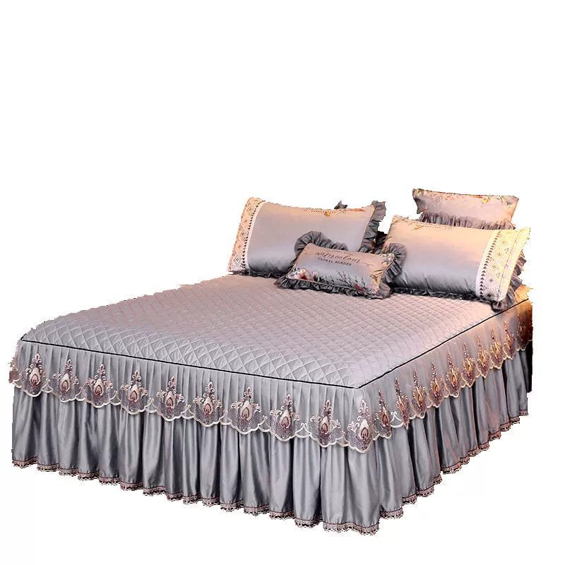 Showlu Fashion Gao Wang Tencel quilted bed sheet set with non-slip backing, including three thickened, comfortable bed sheets.
