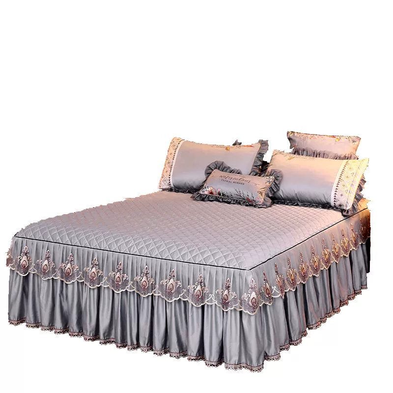 High - End Non Slip Three - Piece Tencel Thickened Quilted Bed Sheet - SHOWLU FASHION STORE