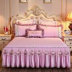 High - End Non Slip Three - Piece Tencel Thickened Quilted Bed Sheet - SHOWLU FASHION STORE