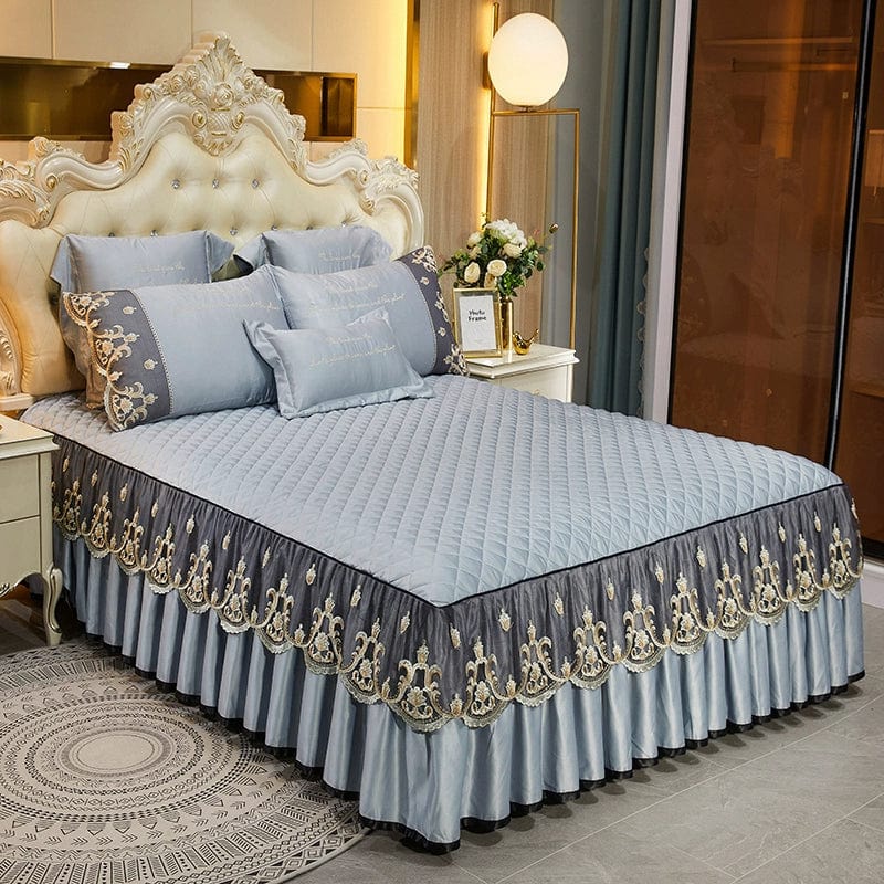 High - End Non Slip Three - Piece Tencel Thickened Quilted Bed Sheet - SHOWLU FASHION STORE